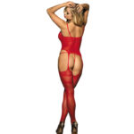 SUBBLIME - 951764 BODYSTOCKING DE REJILLA ROJO TALLA ÚNICA - Imagen 3