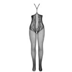 SUBBLIME - 951849 BODYSTOCKING DE REJILLA COPA ABIERTA Y CUELLO HALTER NEGRO TALLA ÚNICA - Imagen 4
