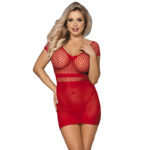 Imagen del artículo erótico SUBBLIME - 951924 VESTIDO DE REJILLA CROCHÉ CORTO ROJO TALLA ÚNICA de SUBBLIME DRESSES en la sección MODA & LENCERÍA|Lencería Mujer|Lencería Picante|Vestidos Sexys de Millenial Sexshop.