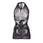 SUBBLIME - 952075 VESTIDO CORTO DE REJILLA CON ESPALDA DESCUBIERTA Y DETALLE DE CORAZÓN NEGRO TALLA ÚNICA - Imagen 4