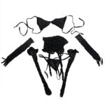 SUBBLIME - 952174 BODYSTOCKING DE REJILLA CON GUANTES Y DIAMANTES NEGRO TALLA ÚNICA - Imagen 6