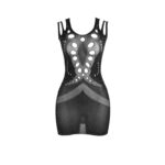 SUBBLIME - 952198 VESTIDO DE REJILLA CON DIAMANTES BRILLANTES NEGRO TALLA ÚNICA - Imagen 6