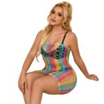 SUBBLIME - 952365 VESTIDO DE REJILLA HOMBROS DESCUBIERTOS ARCOIRIS TALLA ÚNICA - Imagen 6