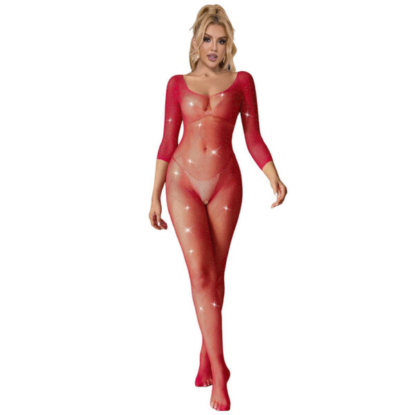 Imagen del artículo erótico SUBBLIME - 952419 BODYSTOCKING DE REJILLA CON DIAMANTES MANGA LARGA ROJO TALLA ÚNICA de SUBBLIME BODYSTOCKINGS en la sección MODA & LENCERÍA|Lencería Mujer|Lencería Picante|Bodystocking de Millenial Sexshop.