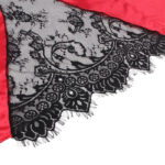 SUBBLIME - 954024 CAMISON DE ENCAJE ESPALDA TRANSPARENTE + TANGA ROJO/NEGRO L/XL - Imagen 9