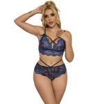 Imagen del artículo erótico SUBBLIME - 954079 SUJETADOR + PANTIES ENCAJE AZUL L/XL de SUBBLIME SETS en la sección MODA & LENCERÍA|Lencería Mujer|Lencería Picante|Conjunto de lencería sexy de Millenial Sexshop.