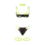 SUBBLIME - 955281 SET SUJETADOR CON COLLAR Y DETALLES PARA PIERNAS VERDE FLUORESCENTE L/XL - Imagen 6