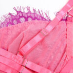 SUBBLIME - 955359 SET SUJETADOR CON ENCAJE Y LIGUEROS ROSA Y MORADO S/M - Imagen 9