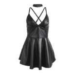 SUBBLIME - 955373 VESTIDO CON TIRANTES DE CUERO NEGRO S/M - Imagen 5