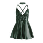 SUBBLIME - 955434 VESTIDO CON TIRANTES DE CUERO VERDE S/M - Imagen 6