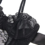 SUBBLIME - 955502 BODY DE ENCAJE CON LAZOS Y LIGAS NEGRO L/XL - Imagen 7