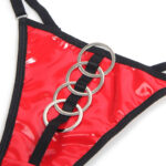 SUBBLIME - 955533 CONJUNTO SUJETADOR CON CREMALLERA DE MALLA DE CHAROL ROJO S/M - Imagen 7