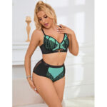 SUBBLIME - 955557 CONJUNTO SUJETADOR CON CREMALLERA DE MALLA DE CHAROL VERDE S/M - Imagen 11