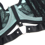 SUBBLIME - 955557 CONJUNTO SUJETADOR CON CREMALLERA DE MALLA DE CHAROL VERDE S/M - Imagen 9