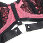 SUBBLIME - 955588 CONJUNTO SUJETADOR CON CREMALLERA DE MALLA DE CHAROL ROSA L/XL - Imagen 9