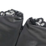 SUBBLIME - 957551 VESTIDO DE CUERO CON CUELLO DE ENCAJE NEGRO L/XL - Imagen 6