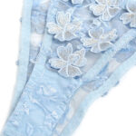 SUBBLIME - 957629 CONJUNTO SUJETADOR Y PANTIES CON BORDADOS DE FLORES CELESTE S/M - Imagen 7