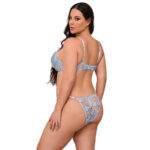 SUBBLIME - 957636 CONJUNTO SUJETADOR Y PANTIES CON BORDADOS DE FLORES CELESTE L/XL - Imagen 4