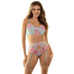 Imagen del artículo erótico SUBBLIME - 957643 CONJUNTO SUJETADOR Y LIGUERO CON BORDADOS DE FLORES ROSAS S/M de SUBBLIME SETS en la sección MODA & LENCERÍA|Lencería Mujer|Lencería Picante|Conjunto de lencería sexy de Millenial Sexshop.