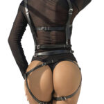 SUBBLIME - ARNÉS DE CUERPO CORREAS AJUSTABLE CUERO NEGRO TALLA ÚNICA - Imagen 3
