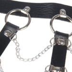 SUBBLIME - ARNÉS DE PECHO CADENAS CUERO NEGRO TALLA ÚNICA - Imagen 5