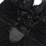 SUBBLIME - BABYDOLL CON TIRANTES AJUSTABLES DE ENCAJE NEGRO L/XL - Imagen 9