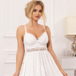 SUBBLIME - BABYDOLL ESCOTE V DETALLE LAZOS BLANCO L/XL - Imagen 4