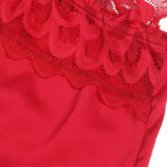 SUBBLIME - BABYDOLL SATINADO CON ENCAJE ROJO S/M - Imagen 7