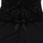 SUBBLIME - BABYDOLL TELA DE TUL DETALLE ENCAJE Y FLOR NEGRO S/M - Imagen 5