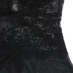 SUBBLIME - BABYDOLL TELA DE TUL DETALLE ENCAJE Y FLOR NEGRO S/M - Imagen 8