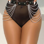 SUBBLIME - CINTURÓN DE CADENAS CUERO NEGRO TALLA ÚNICA - Imagen 8