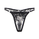 SUBBLIME - SET DE 3 PIEZAS SUJETADOR + TANGA + LIGA ESTAMPADO FLORAL NEGRO L/XL - Imagen 9