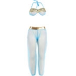 SUBBLIME - SET DE LENCERIA INDIA STYLE AZUL S/M - Imagen 4