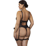 SUBBLIME - TEDDY CON LIGA DETALLE ENCAJES Y TIRAS NEGRO L/XL - Imagen 3