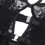 SUBBLIME - TEDDY CON LIGA DETALLE ENCAJES Y TIRAS NEGRO S/M - Imagen 11