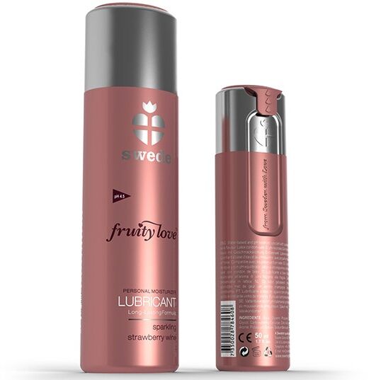 Imagen del artículo erótico SWEDE - FRUITY LOVE LUBRICANTE FRESAS CON CHAMPAGNE 100 ML de SWEDE en la sección DROGUERÍA |Lubricantes|Con deliciosos Sabores de Millenial Sexshop.