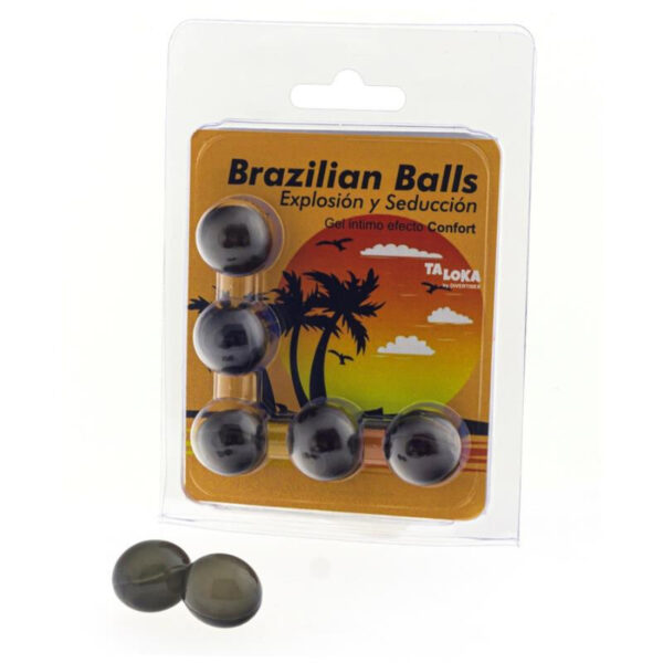 Imagen del artículo erótico TALOKA - BRAZILIAN BALLS GEL EXCITANTE EFECTO CONFORT 5 BOLAS de TALOKA en la sección DROGUERÍA |Lubricantes|Bolas Brazilian Balls de Millenial Sexshop.