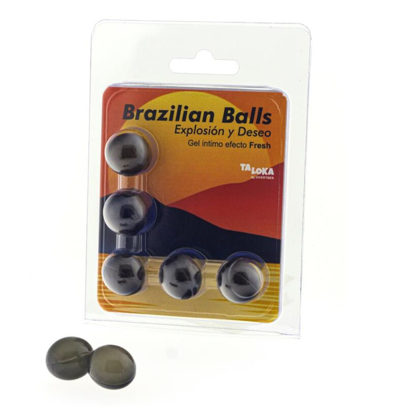 Imagen del artículo erótico TALOKA - BRAZILIAN BALLS GEL EXCITANTE EFECTO FRESCOR 5 BOLAS de TALOKA en la sección DROGUERÍA |Lubricantes|Bolas Brazilian Balls de Millenial Sexshop.