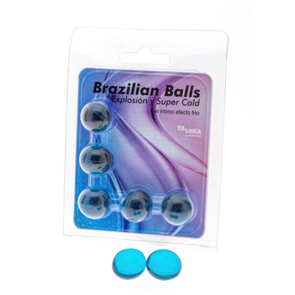 Imagen del artículo erótico TALOKA - BRAZILIAN BALLS GEL EXCITANTE EFECTO FRÍO 5 BOLAS de TALOKA en la sección DROGUERÍA |Lubricantes|Efecto Frío de Millenial Sexshop.