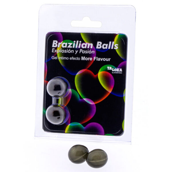 Imagen del artículo erótico TALOKA - BRAZILIAN BALLS GEL EXCITANTE EFECTO MORE FLAVOUR 2 BOLAS de TALOKA en la sección DROGUERÍA |Lubricantes|Bolas Brazilian Balls de Millenial Sexshop.