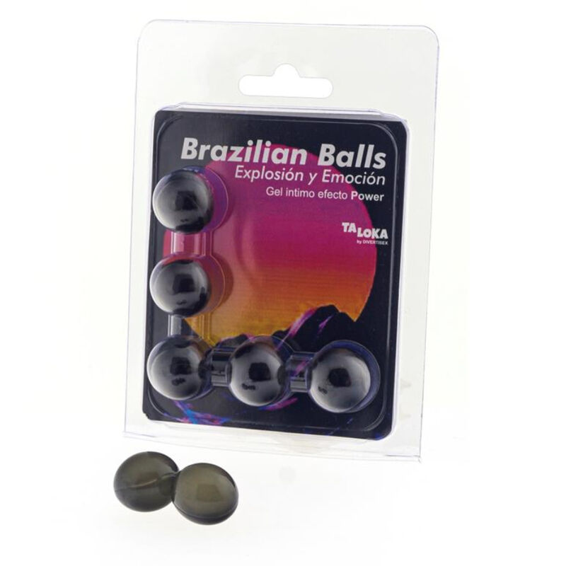 Imagen del artículo erótico TALOKA - BRAZILIAN BALLS GEL EXCITANTE EFECTO POWER 5 BOLAS de TALOKA en la sección DROGUERÍA |Lubricantes|Bolas Brazilian Balls de Millenial Sexshop.