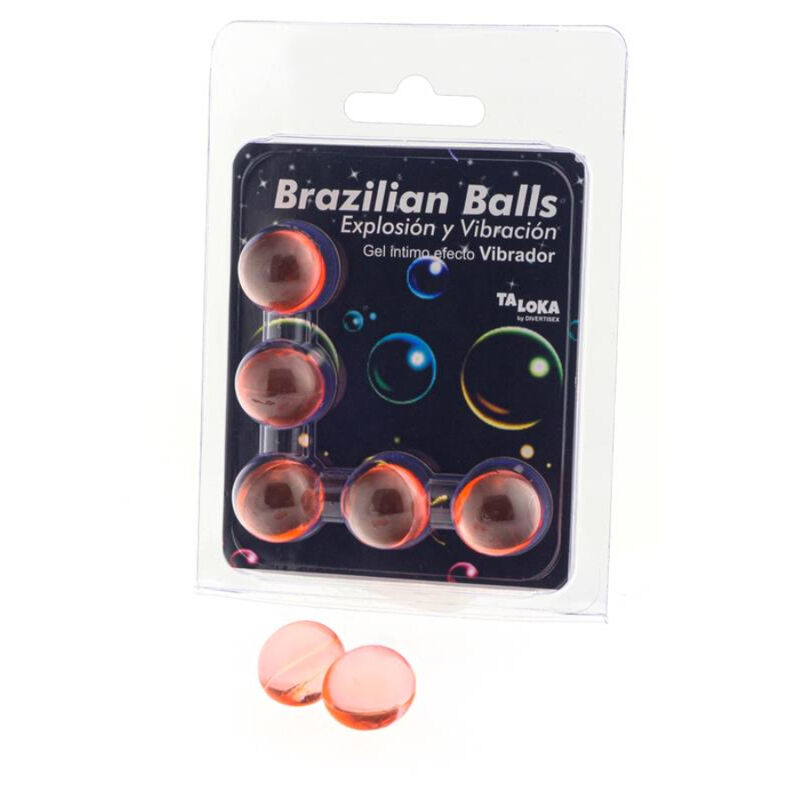 Imagen del artículo erótico TALOKA - BRAZILIAN BALLS GEL EXCITANTE EFECTO VIBRACIÓN 5 BOLAS de TALOKA en la sección DROGUERÍA |Lubricantes|Bolas Brazilian Balls de Millenial Sexshop.