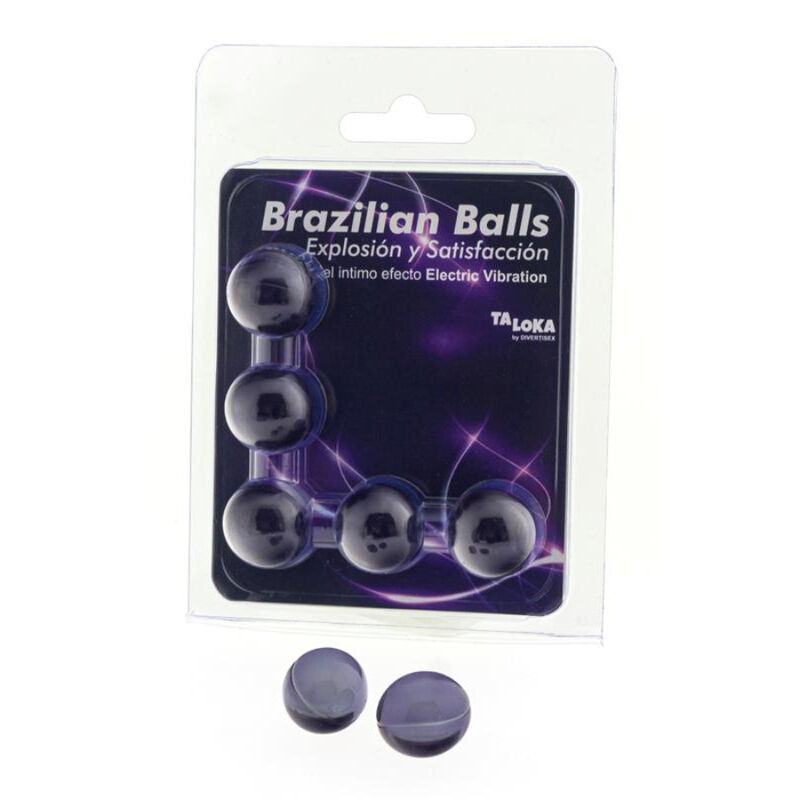 Imagen del artículo erótico TALOKA - BRAZILIAN BALLS GEL EXCITANTE EFECTO VIBRACIÓN ELÉCTRICA 5 BOLAS de TALOKA en la sección DROGUERÍA |Lubricantes|Bolas Brazilian Balls de Millenial Sexshop.