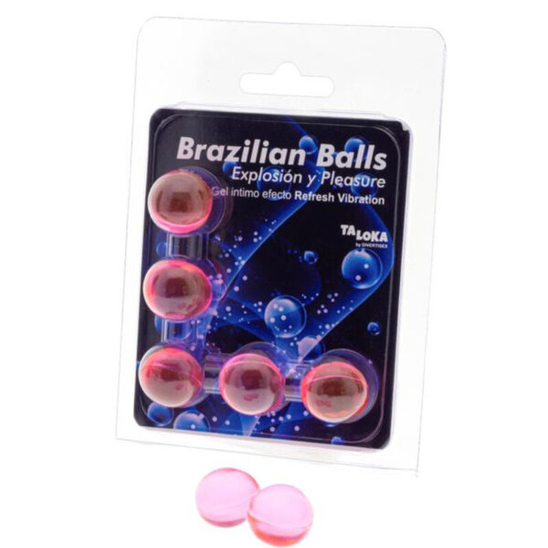 Imagen del artículo erótico TALOKA - BRAZILIAN BALLS GEL EXCITANTE EFECTO VIBRACIÓN REFRESCANTE 5 BOLAS de TALOKA en la sección DROGUERÍA |Lubricantes|Bolas Brazilian Balls de Millenial Sexshop.