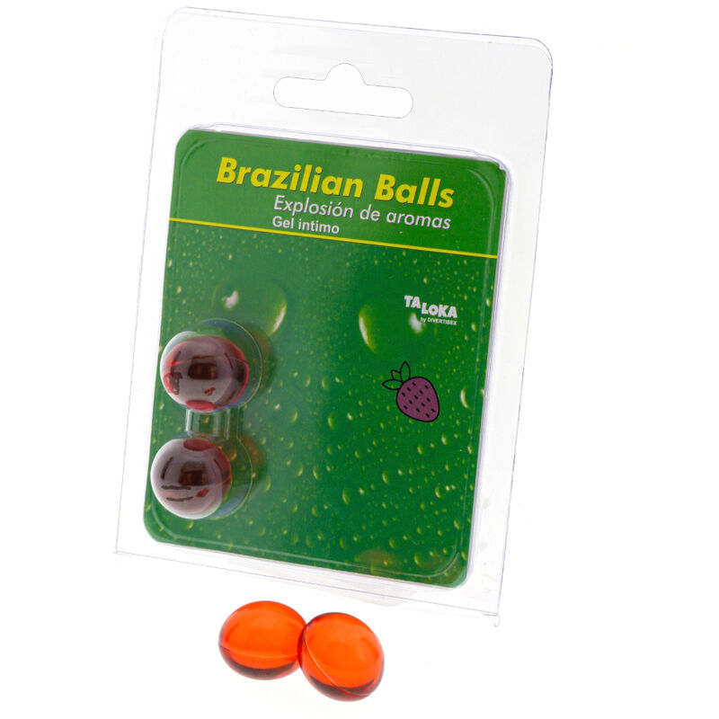 Imagen del artículo erótico TALOKA - BRAZILIAN BALLS GEL ÍNTIMO FRESA 2 BOLAS de TALOKA en la sección DROGUERÍA |Lubricantes|Bolas Brazilian Balls de Millenial Sexshop.