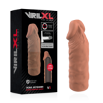 VIRILXL - EXTENSIÓN DE PENE LIQUID SILICONE V5 MARRÓN - Imagen 2