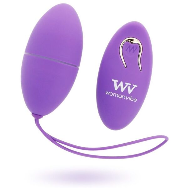 Imagen del artículo erótico WOMANVIBE - ALSAN HUEVO CONTROL REMOTO NEGRO SILICONA PURPLE de WOMANVIBE en la sección JUGUETES BIENESTAR |Vibradores|Vibradores control remoto de Millenial Sexshop.
