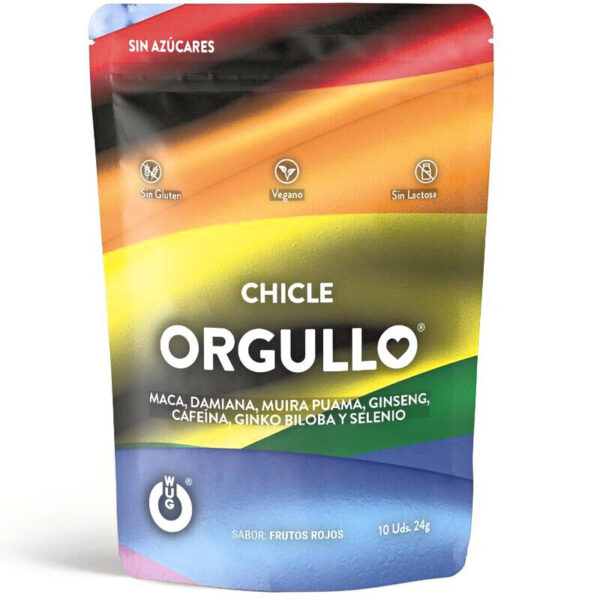 Imagen del artículo erótico WUG SEX SENSE - ORGULLO CHICLE PRIDE LGBT 10 UNIDADES de WUG SEX SENSE en la sección DROGUERÍA |Complementos Alimenticios|Chicles Estimulantes de Millenial Sexshop.