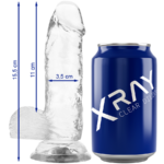 Imagen del artículo erótico X RAY - CLEAR DILDO REALISTA TRANSPARENTE 15.5 CM -O- 3.5 CM de X RAY en la sección JUGUETES BIENESTAR |Dildos sin Vibración|Penes realisticos de Millenial Sexshop.