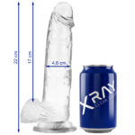 Imagen del artículo erótico X RAY - CLEAR DILDO REALISTA TRANSPARENTE 22 CM -O- 4.6 CM de X RAY en la sección JUGUETES BIENESTAR |Dildos sin Vibración|Penes realisticos de Millenial Sexshop.